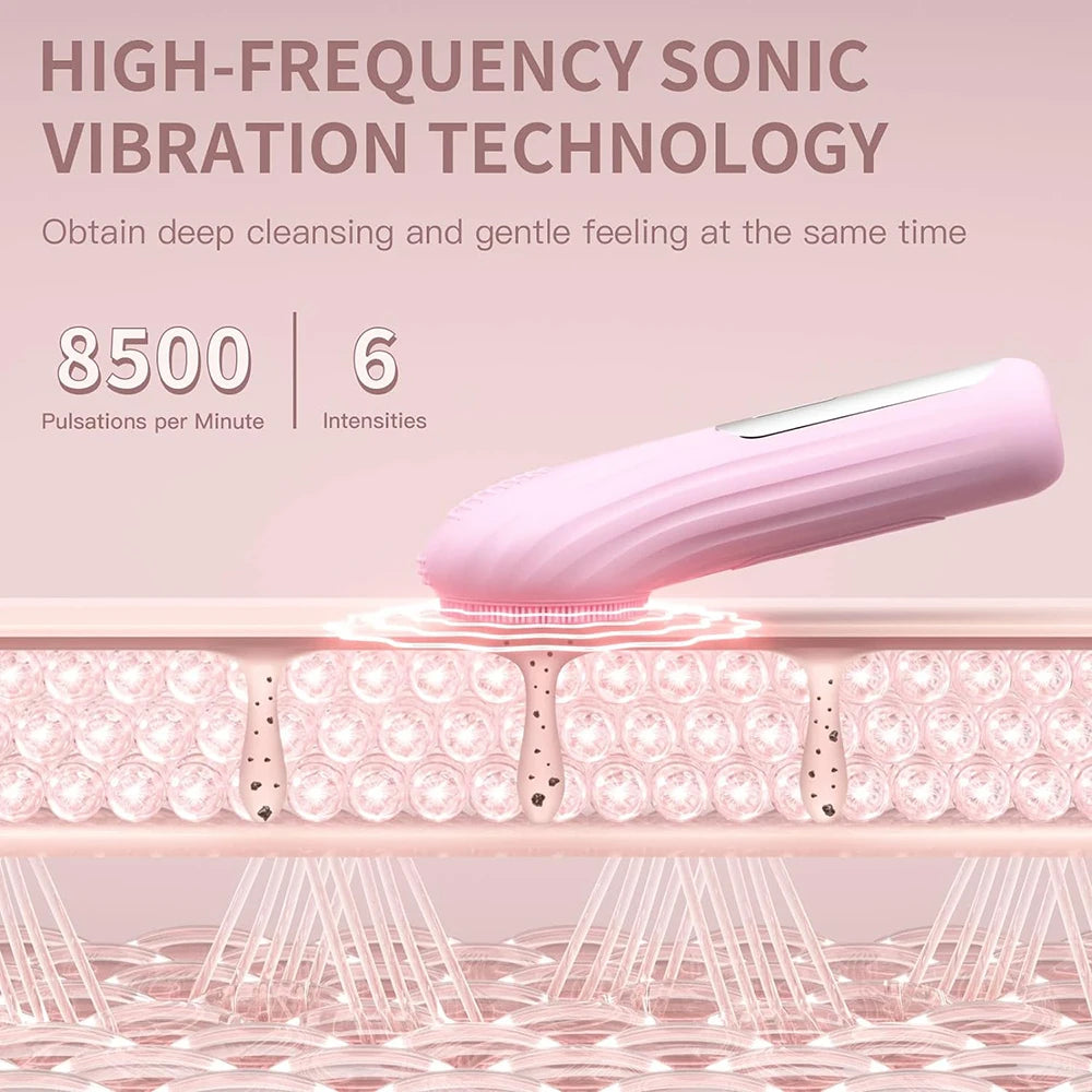 Sonic Facial Cleansing Brush β Waterproof, Rechargeable, Deep Clean Face Scrubber