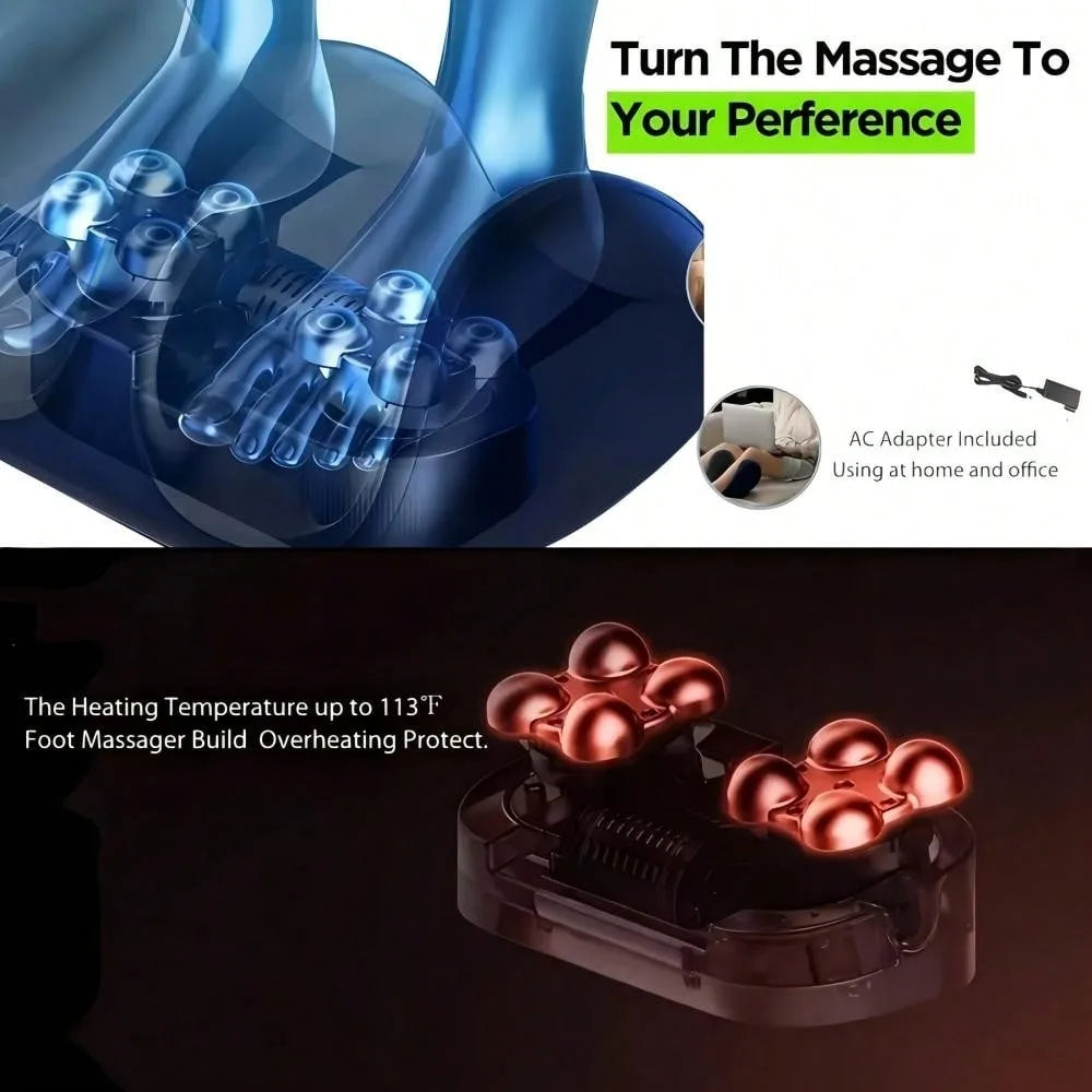 Shiatsu Foot Massager with Heat – Deep Tissue & Calf Pain Relief