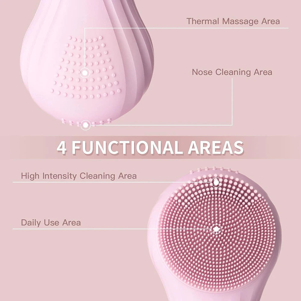 Sonic Facial Cleansing Brush β Waterproof, Rechargeable, Deep Clean Face Scrubber