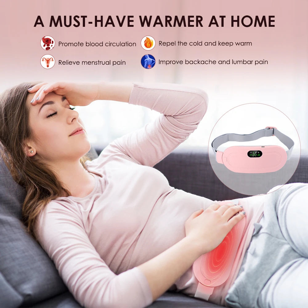Smart Menstrual Heating & Massager Belt – Pain & Cramp Relief Device