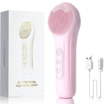 Sonic Facial Cleansing Brush – Waterproof, Rechargeable, Deep Clean Face Scrubber