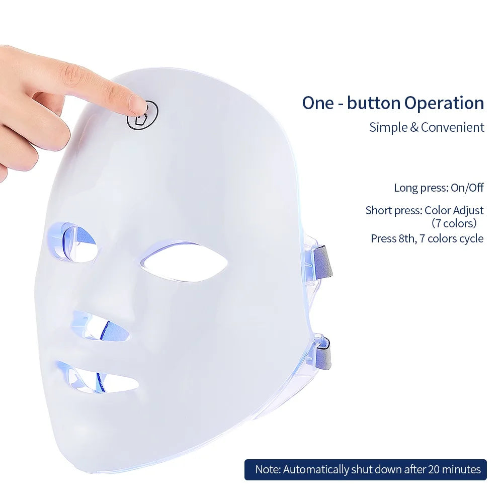 Advanced 7-Color LED Mask for Skin Therapy & Rejuvenation