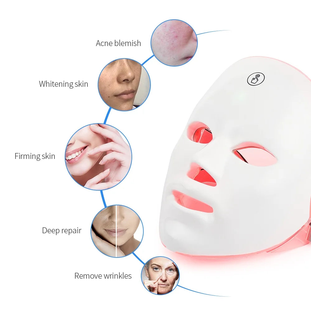 Advanced 7-Color LED Mask for Skin Therapy & Rejuvenation